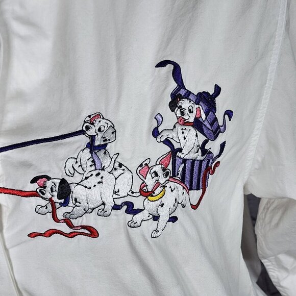 Disney Store Vintage 101 Dalmations White Embroidered Button Down, Women's Large - Picture 6 of 12